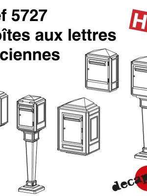 Boites à lettre anciennes (12 pcs) HO Decapod 5727 - Begrenzte Stückzahl