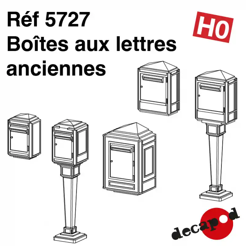 Boites à lettre anciennes (12 pcs) HO Decapod 5727 - Begrenzte Stückzahl