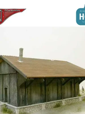 Neue Ware | 3-türiger Güterschuppen aus Holz H0 PN Sud Modélisme 87104