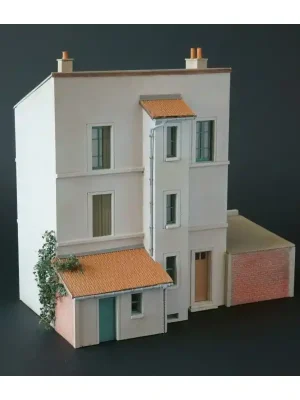 Extra-Rabatt - Maison de ville 2 étages étroite volets métalliques échelle HO Cités-Miniatures BV-012-HO