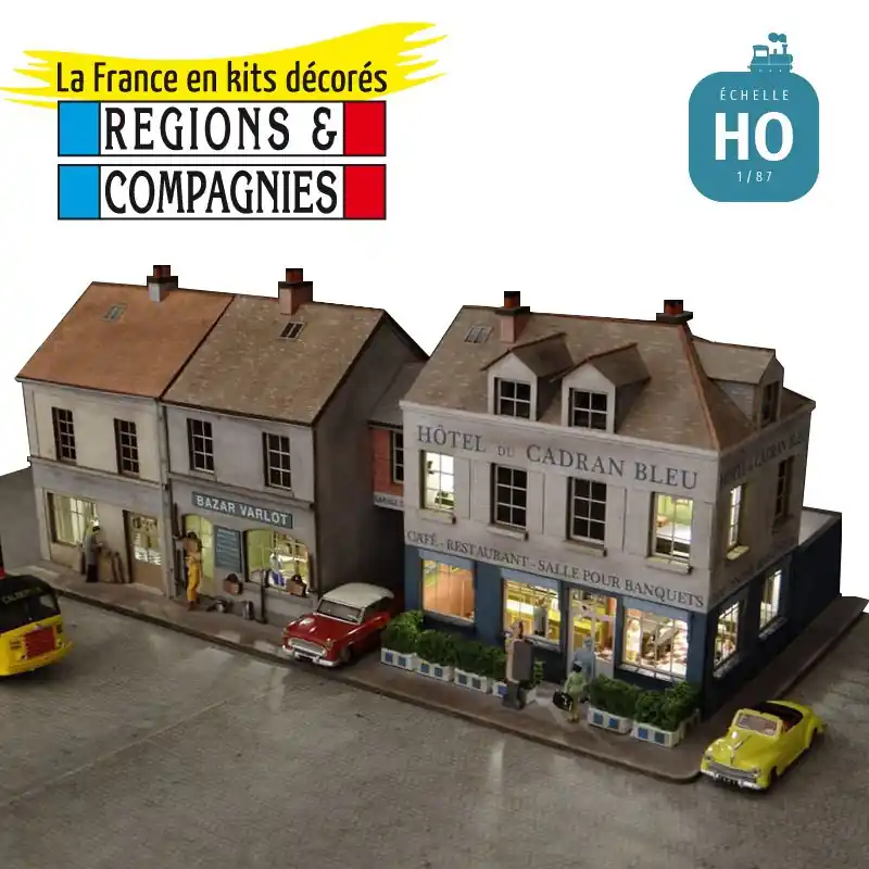 3 Stadthäuser Ile de France (3 Geschäfte) rechte Ecke HO Régions et Compagnies QIF002 | Hohe Qualität