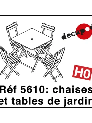 Gartenstühle und Tische (12 St) H0 Decapod 5610 | Expresslieferung