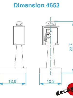 Betontelefon für Bahnübergang Ep III/IV H0 Decapod 4653 | Sehr beliebt