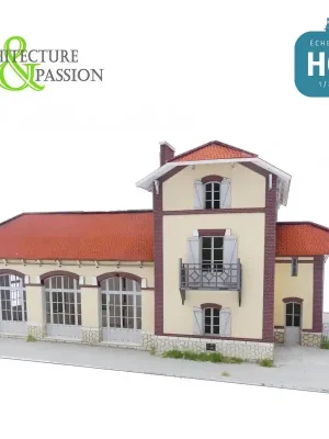 Gare 3 portes EST type "1903" Aubigny les Pothées HO Architecture & Passion 871110 - Sofort kaufen