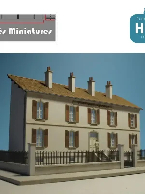 Bâtiment public (Gendarmerie, Ecole) R+1 Demi Profondeur – Echelle HO Cités Miniatures BV-041-1-HO | Sichere Zahlung