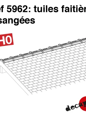 Zertifiziert - Rautenförmige Firstziegel H0 Decapod 5962