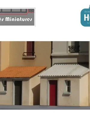 Expressversand | Appentis d‘immeuble toit en tuiles - Echelle HO Cités-Miniatures ED-023-HOT