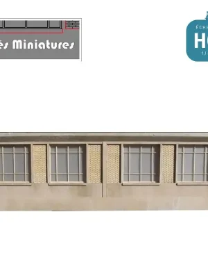 Neu verfügbar - Façade Atelier SNCF - 4 grandes fenêtres carrées HO
