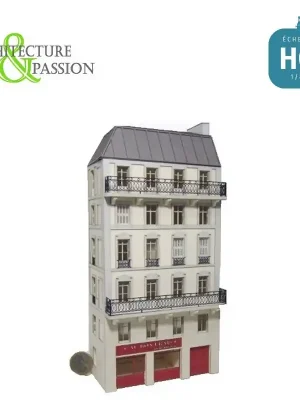 Immeuble d‘angle Fond de décor 6 étages 110 HO Architecture & Passion 87FDD110 - Nur heute