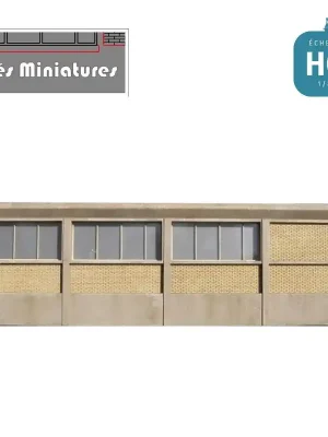 Façade Atelier SNCF - 3 fenêtres + mur aveugle HO | Knallerpreis