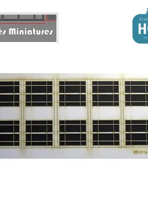 Neue Ware | Fenêtres de bureaux carrées 26x28mm (x10) HO CMED-011a-HO