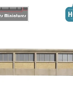 Façade Atelier SNCF - 4 fenêtres rectangulaires HO | Begrenztes Angebot