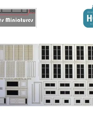 Portes, fenêtres, volets métal maison de ville (x8) HO ED-015m-HO | Meistverkauft