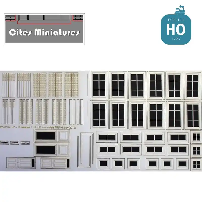 Portes, fenêtres, volets métal maison de ville (x8) HO ED-015m-HO | Meistverkauft