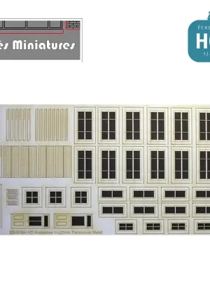 Top-Qualität - Portes, fenêtres, volets métal maison de ville (x12) HO Cités miniatures ED-016m-HO