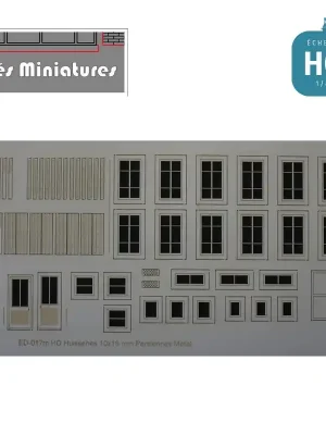 Top-Qualität - Fenêtres, volets métal (petite taille) maison de ville HO CMED-017m