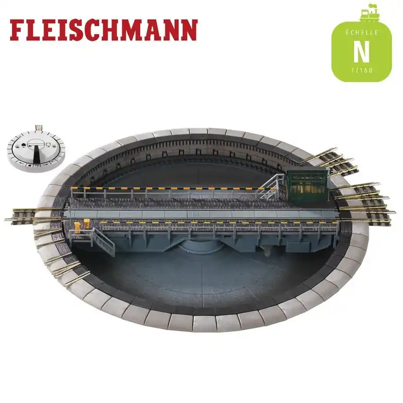 Topseller - Plaque tournante motorisée 183 mm N (1/160) Fleischmann 9152