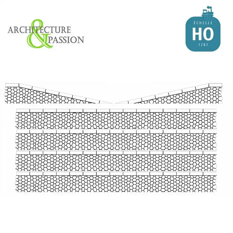 Bordures de quai marchandises pierres hexagonales HO Architecture & Passion 87ACC09 | Qualitätsprodukt