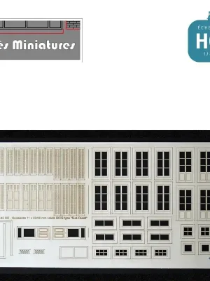 Fenêtres, volets portes maison de ville (moyenne-SudOuest) HO Cités Miniatures ED-016-b2-HO | Vorteilspreis