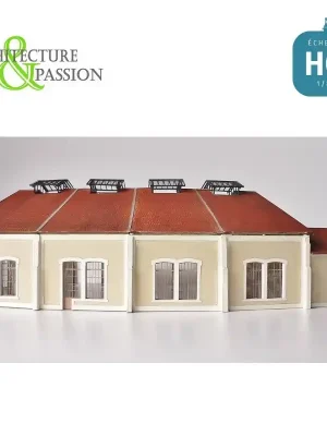Einfach bestellen - Kit de Base 4 stalles rotonde PLM type Gare d‘Autun HO Architecture & Passion 875050