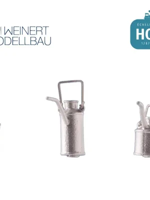 Ölkannen, 3 Größen je 2 St. H0 Weinert 3254 - Top-Angebot