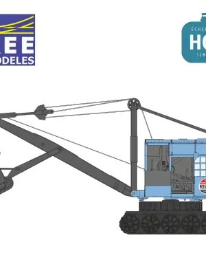 Excavatrice BONDY sur chenille bleue "MOTOPELLE" SNCF HO REE CB-156 | Sofort bestellbar