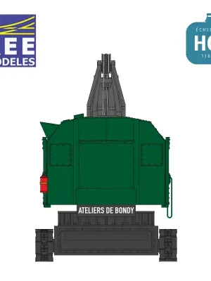 Günstig | Excavatrice BONDY sur chenille verte "MOTOPELLE" SNCF HO REE CB-157