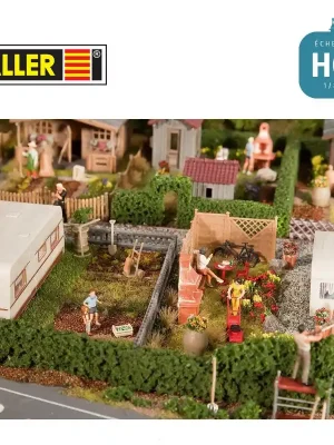 Begrenzte Stückzahl - Jardins ouvrier et caravane HO Faller 180495