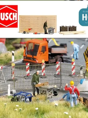 Brandneu - Set de scie circulaire pour chantier HO Busch 7807