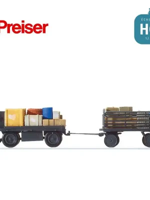 Hammerpreis | Chariot électrique de gare avec conducteur Ep III HO Preiser 10256