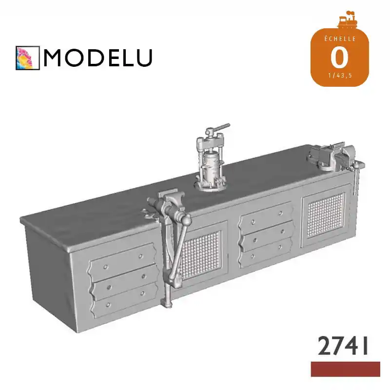 Geprüfte Qualität - Etabli avec étaux et cric O Modelu 2741-043
