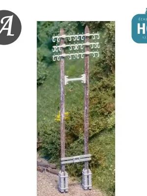 Kit Poteaux télégraphiques grandes lignes 4 pcs HO Aiguillages & Accessoires 87TEL05 | Jetzt verfügbar
