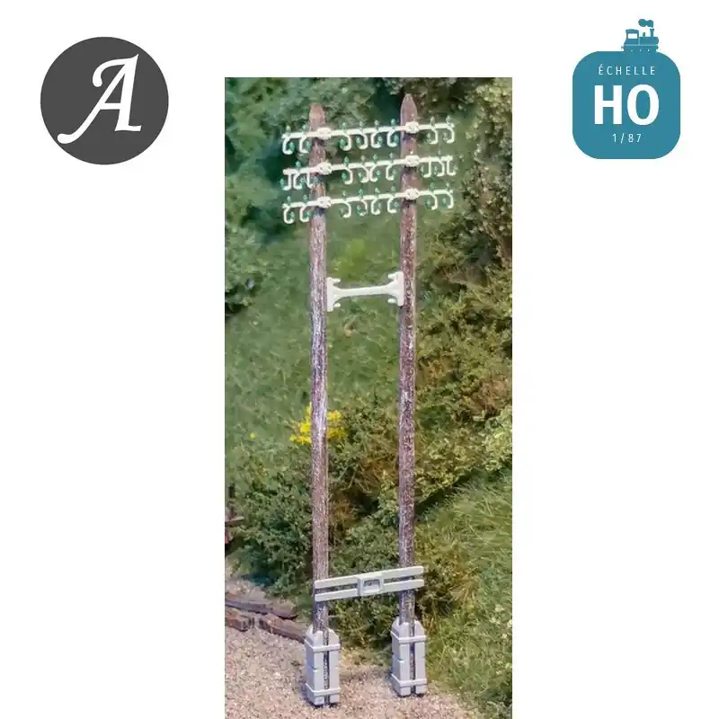 Kit Poteaux télégraphiques grandes lignes 4 pcs HO Aiguillages & Accessoires 87TEL05 | Jetzt verfügbar