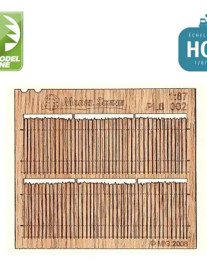 Heute bestellen - Clôture en bois de cèdre brut n°1 HO Model Scene PL8-002
