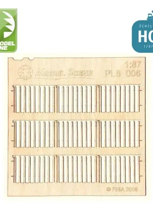Clôture à piquets - Planche étroite HO Model Scene PL8-006 | Begrenztes Angebot