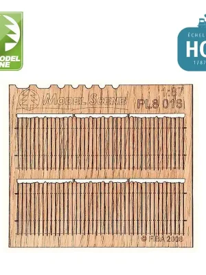 Deal - Clôture en bois coupe irrégulière n°1 HO Model Scene PL8-016