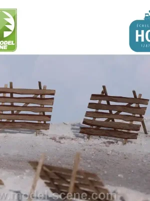 Clôtures à neige 6 pcs HO Model Scene PL8-501 | Jetzt erhältlich