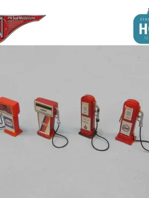 Kundenliebling | Oldtimer-Benzinpumpen (4 St) H0 PN Sud Modélisme 87122