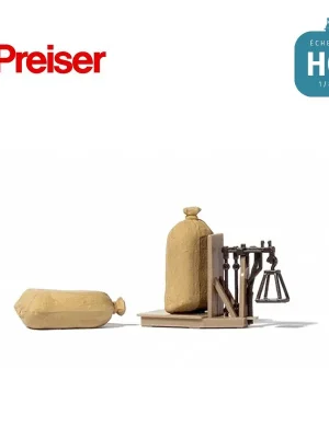 Balance à grains et 2 sacs HO Preiser 17713 | Sale