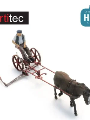 Schnäppchen | Barre faucheuse tirée par un cheval + figurine HO Artitec 387.610