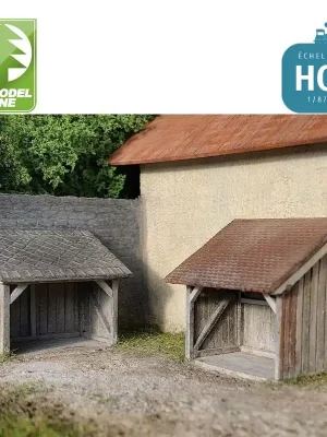 Endet bald | Set de 2 appentis contre le mur HO Model Scene 98514