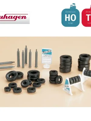 Présentoirs avec pneus, bouteilles de gaz HO/TT Auhagen 42590 | Angebot