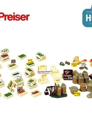 Cageots de fruits et légumes HO Preiser 17501 - Profi-Qualität