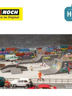 Animierter Micro-Motion Skatepark mit Skateboarderin H0 Noch 66834 | Neuheit