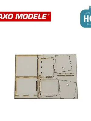Abri bus en béton "Aubette" en kit HO Haxo Modèle HM49016 | Schnelle Zustellung