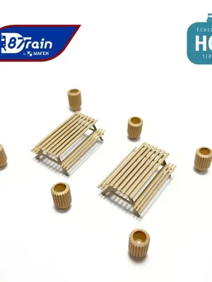 Poubelles en bois et tables de pique-nique (8 pcs) HO 87Train 221024 | Neu verfügbar