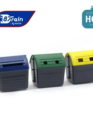 Beliebt - Poubelles conteneurs de recyclage modernes (3 pcs) HO 87Train 221115