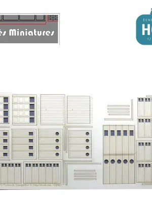 Expresslieferung | Portes de garage/Boxes à l‘échelle HO Cités-miniatures ED-010-G-HO