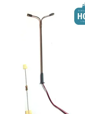 Lampadaire double courbe HO à LED CMS Blanc - Sofort kaufen