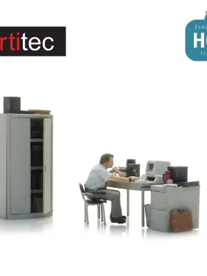Sonderpreis - Intérieur de bureau avec figurine HO Artitec 387.682